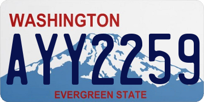 WA license plate AYY2259