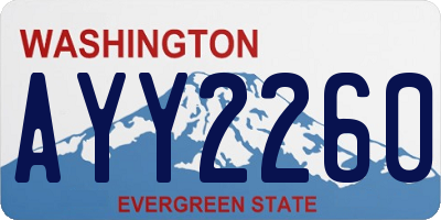 WA license plate AYY2260