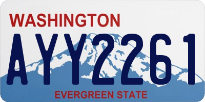 WA license plate AYY2261