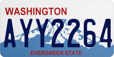 WA license plate AYY2264