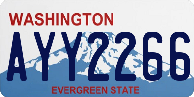 WA license plate AYY2266