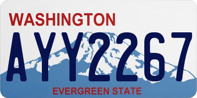 WA license plate AYY2267