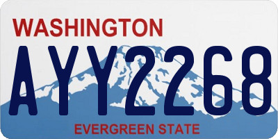 WA license plate AYY2268