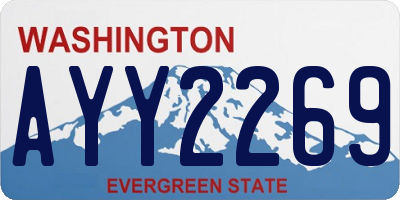 WA license plate AYY2269