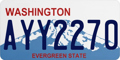 WA license plate AYY2270