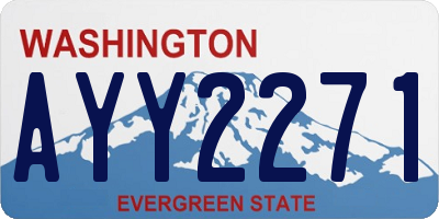 WA license plate AYY2271