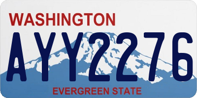 WA license plate AYY2276