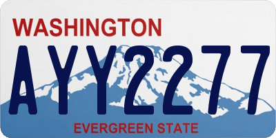 WA license plate AYY2277