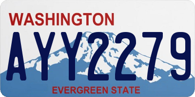 WA license plate AYY2279