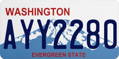 WA license plate AYY2280