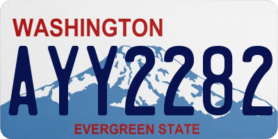 WA license plate AYY2282