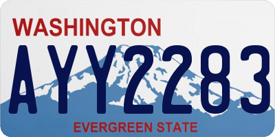 WA license plate AYY2283