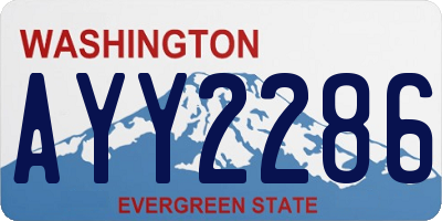 WA license plate AYY2286