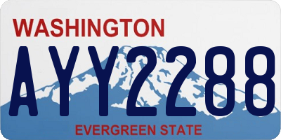 WA license plate AYY2288