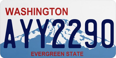 WA license plate AYY2290