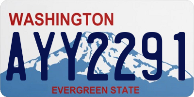 WA license plate AYY2291