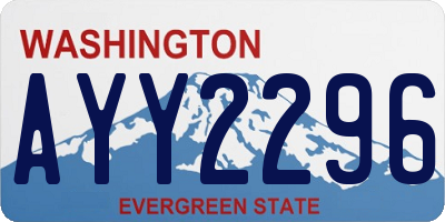 WA license plate AYY2296