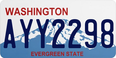 WA license plate AYY2298