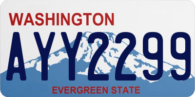 WA license plate AYY2299