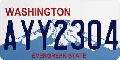 WA license plate AYY2304