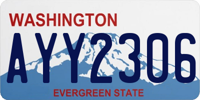 WA license plate AYY2306