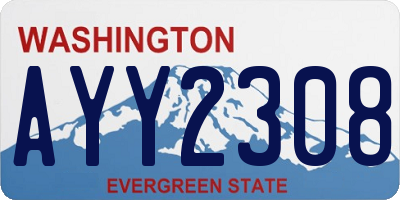 WA license plate AYY2308