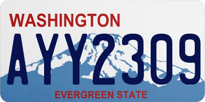 WA license plate AYY2309