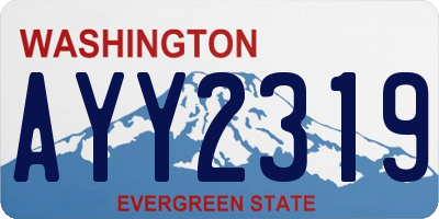 WA license plate AYY2319