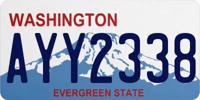 WA license plate AYY2338