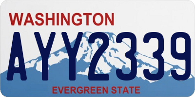 WA license plate AYY2339