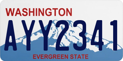 WA license plate AYY2341