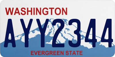 WA license plate AYY2344