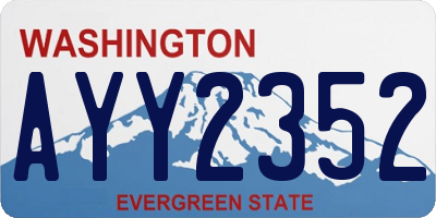 WA license plate AYY2352