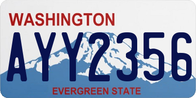 WA license plate AYY2356