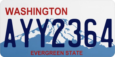 WA license plate AYY2364