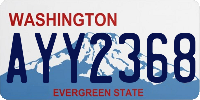 WA license plate AYY2368