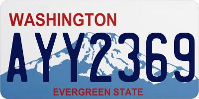 WA license plate AYY2369