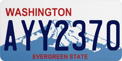 WA license plate AYY2370