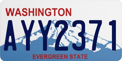 WA license plate AYY2371