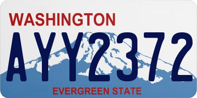 WA license plate AYY2372