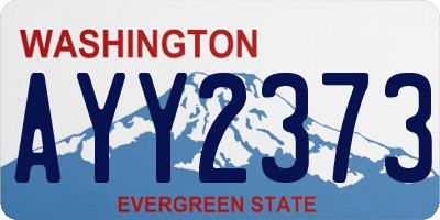 WA license plate AYY2373