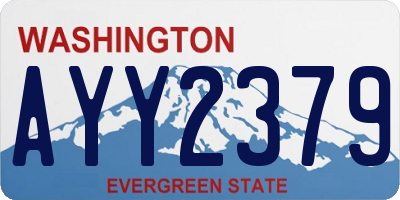 WA license plate AYY2379