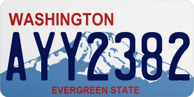 WA license plate AYY2382