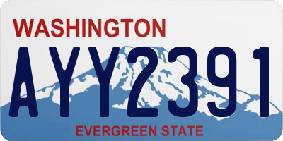 WA license plate AYY2391