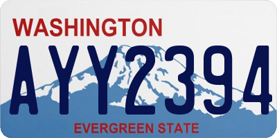 WA license plate AYY2394