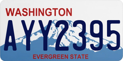 WA license plate AYY2395