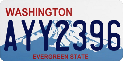 WA license plate AYY2396