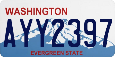 WA license plate AYY2397