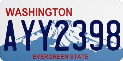 WA license plate AYY2398