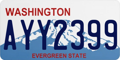 WA license plate AYY2399